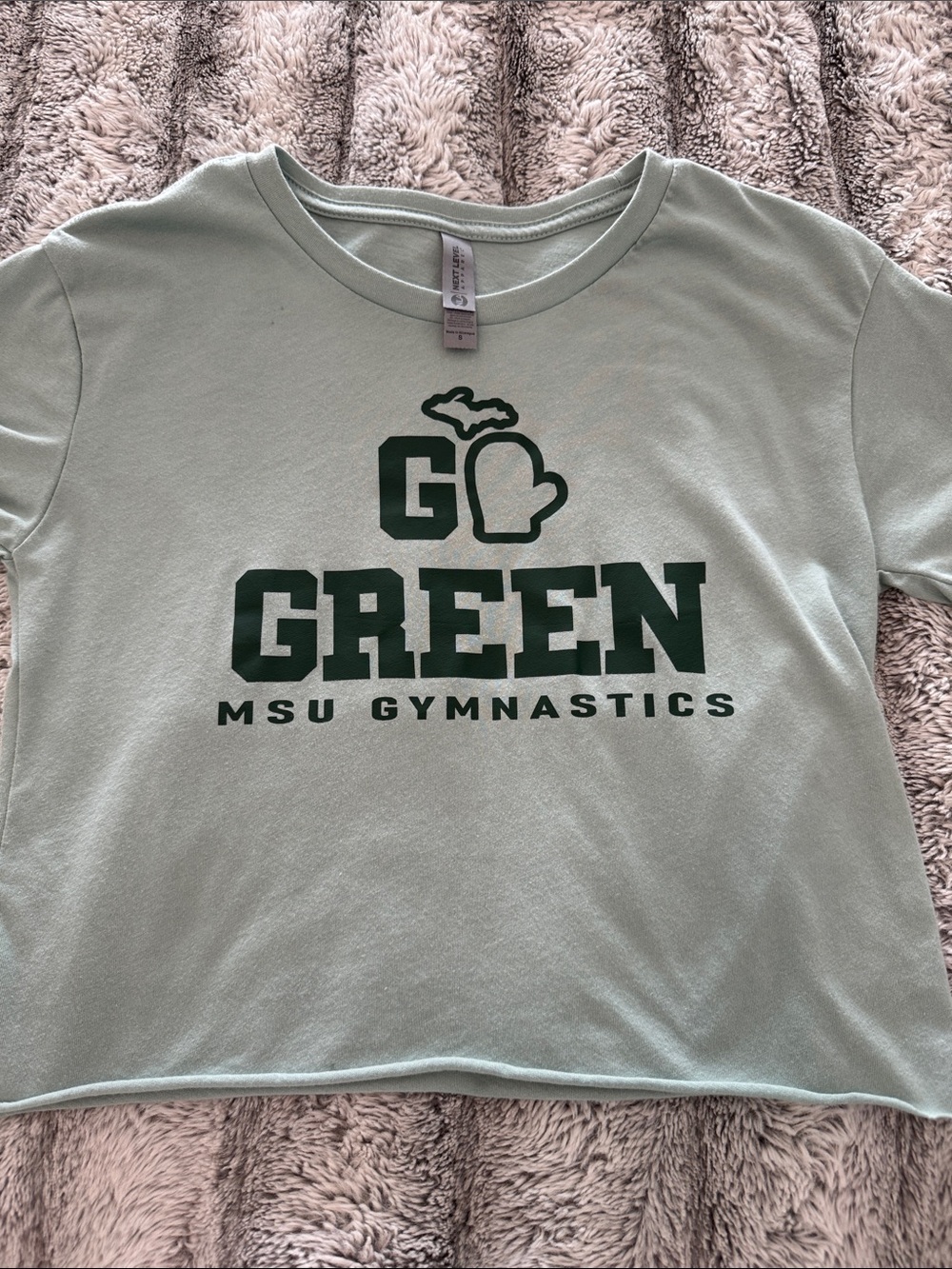 Michigan State MSU Gymnastics Go Green Tee | Women's Small | Next Level Apparel